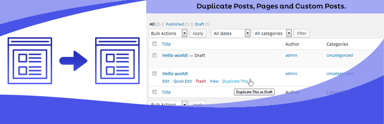 Duplicate Page WordPress plugin